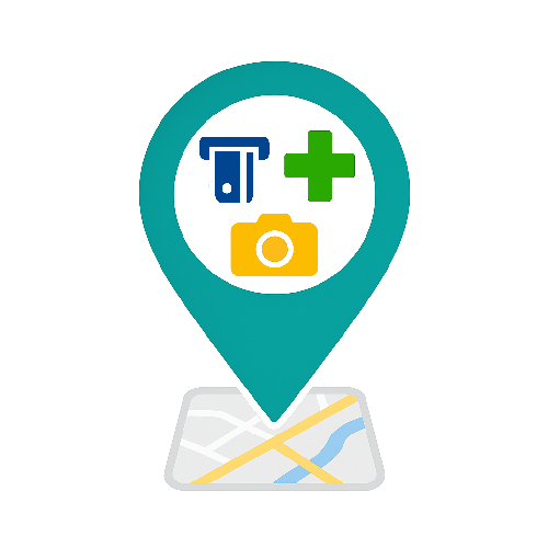 A Proxi — DAB en agence • Pharmacies • Sites touristiques